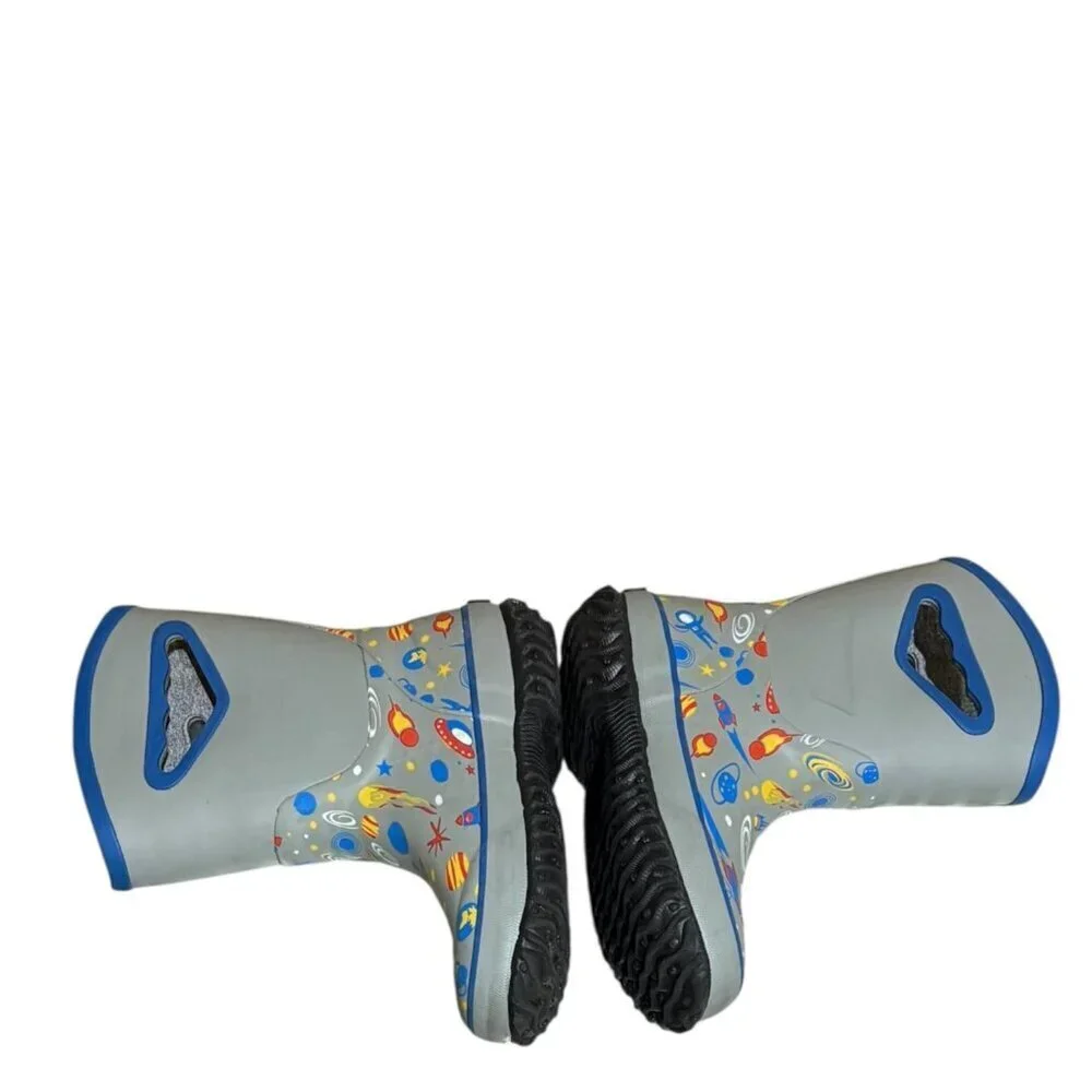 Rain Boots with Handle Outer Space Theme Size Toddler Size 11